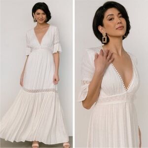 Baltic Born White Lace Maxi Dress
